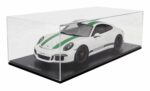 Schuco - 1:12 Porsche 911 (991) R Coupe 2016 White with Green Stripes - Resin Model