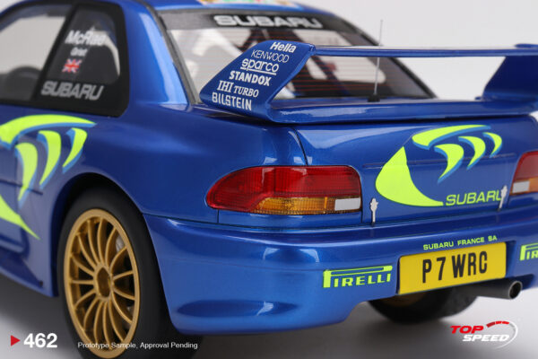 top speed 1:18 subaru impreza wrc97 1997 rally san remo winner #3