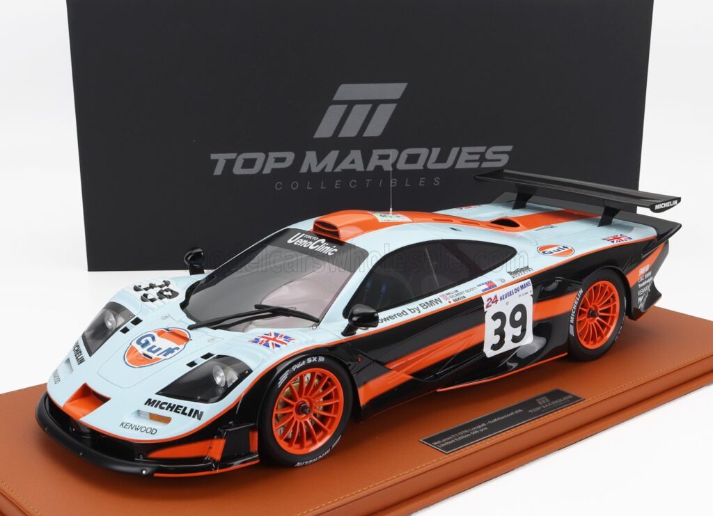 Top New Arrivals at model-universe.com - 15th June - CMR Transporters, GP Replicas, Solido Porsche 911's, Spark Le Mans/GT3/F1, Looksmart Ferrari's, AUTOart, MCG, LS Collectibles, Top Marques and much more. 29 Top Marques - 1:12 McLaren F1 GTR BMW Team Gulf Davidoff No.39 24h Le Mans 1997 R.Bellm, A.G.Scott, M.Sekiya - Limited Edition Resin Model