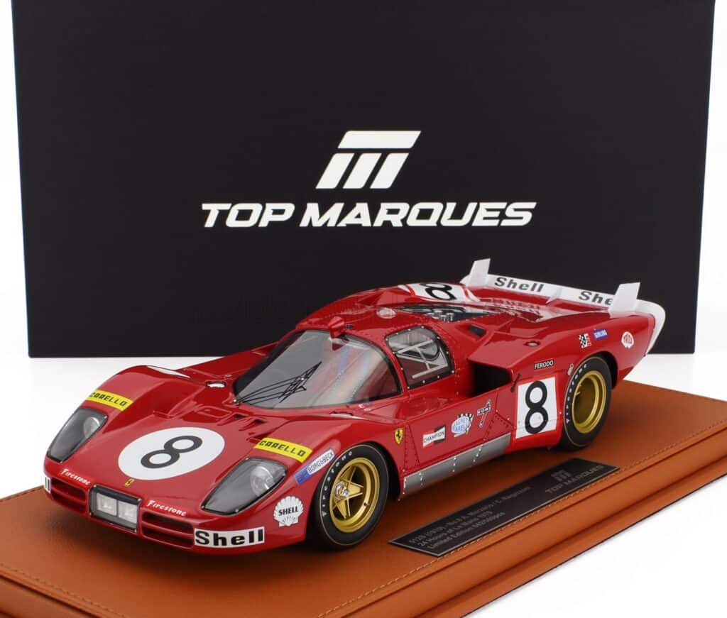 Top New Arrivals at model-universe.com - 15th June - CMR Transporters, GP Replicas, Solido Porsche 911's, Spark Le Mans/GT3/F1, Looksmart Ferrari's, AUTOart, MCG, LS Collectibles, Top Marques and much more. 38 Top Marques - 1:18 Ferrari 512S 5.0L V12 Sefac Spa No.8 24h Le Mans 1970 Arturo Merziario, Clay Regazzoni - Limited Edition Resin Model