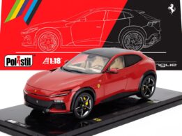 Polistil - 1:18 Ferrari Purosangue 2022 Rosso Corsa Red and Light Interior with Showcase - Limited Edition Diecast Model