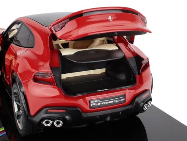Polistil - 1:18 Ferrari Purosangue 2022 Rosso Corsa Red and Light Interior with Showcase - Limited Edition Diecast Model