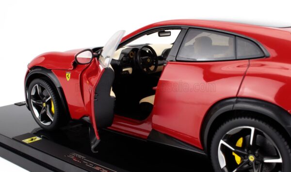 Polistil - 1:18 Ferrari Purosangue 2022 Rosso Corsa Red and Light Interior with Showcase - Limited Edition Diecast Model