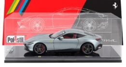 Polistil - 1:18 Ferrari Roma 2019 Grey Metallic with Showcase - Limited Edition Resin Model