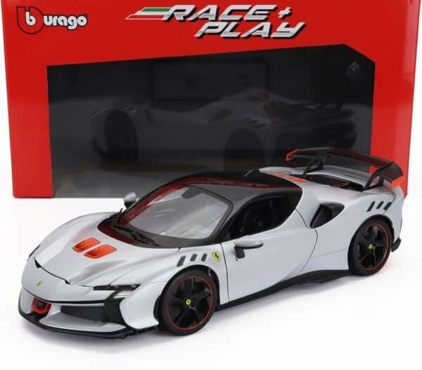1:18 Ferrari SF90XX Stadale White 2024 - Diecast Model by Bburago