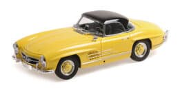 minichamps - 1:18 mercedes-benz 300 sl roadster (w198) - 1958 - yellow - w/ hardtop