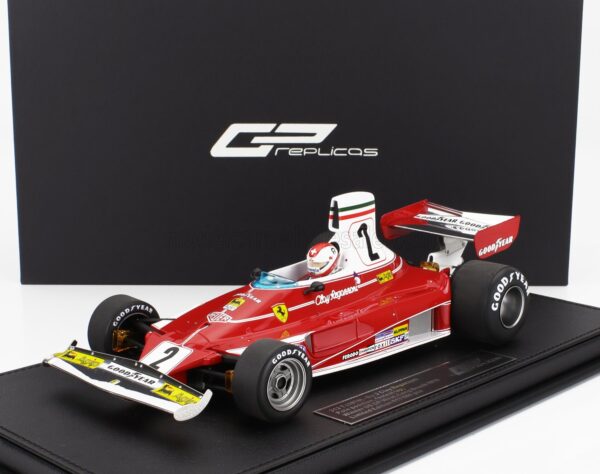 GP Replicas - 1:18 Ferrari 312 T #2 Clay Regazzoni Grand Slam Winner US GP Long Beach 1976 with Driver - Limited Edition Resin Model