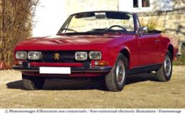 norev - 1:18 peugeot 504 cabriolet 1969 andalou red