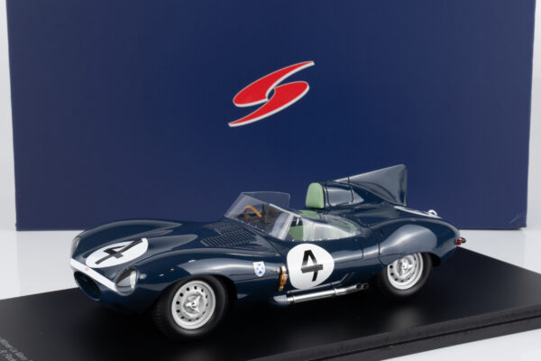 Spark 1:18 Jaguar D Type No.4 Winner 24h Le Mans 1956 N.Sanderson, R.Flockhart (18LM56) Resin Model