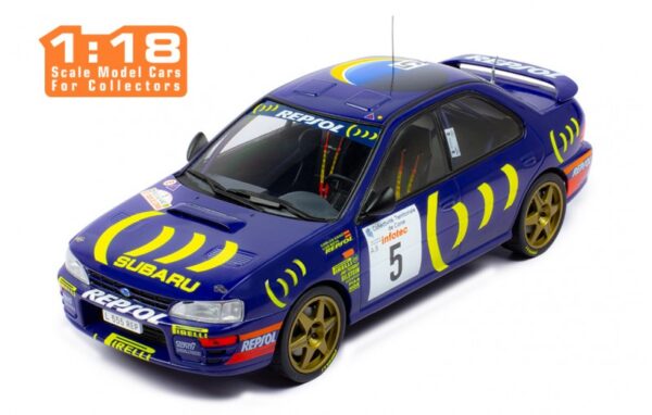 Ixo 1/18 Subaru Impreza 555 Carlos Sainz Rally 1995 Diecast Model Car