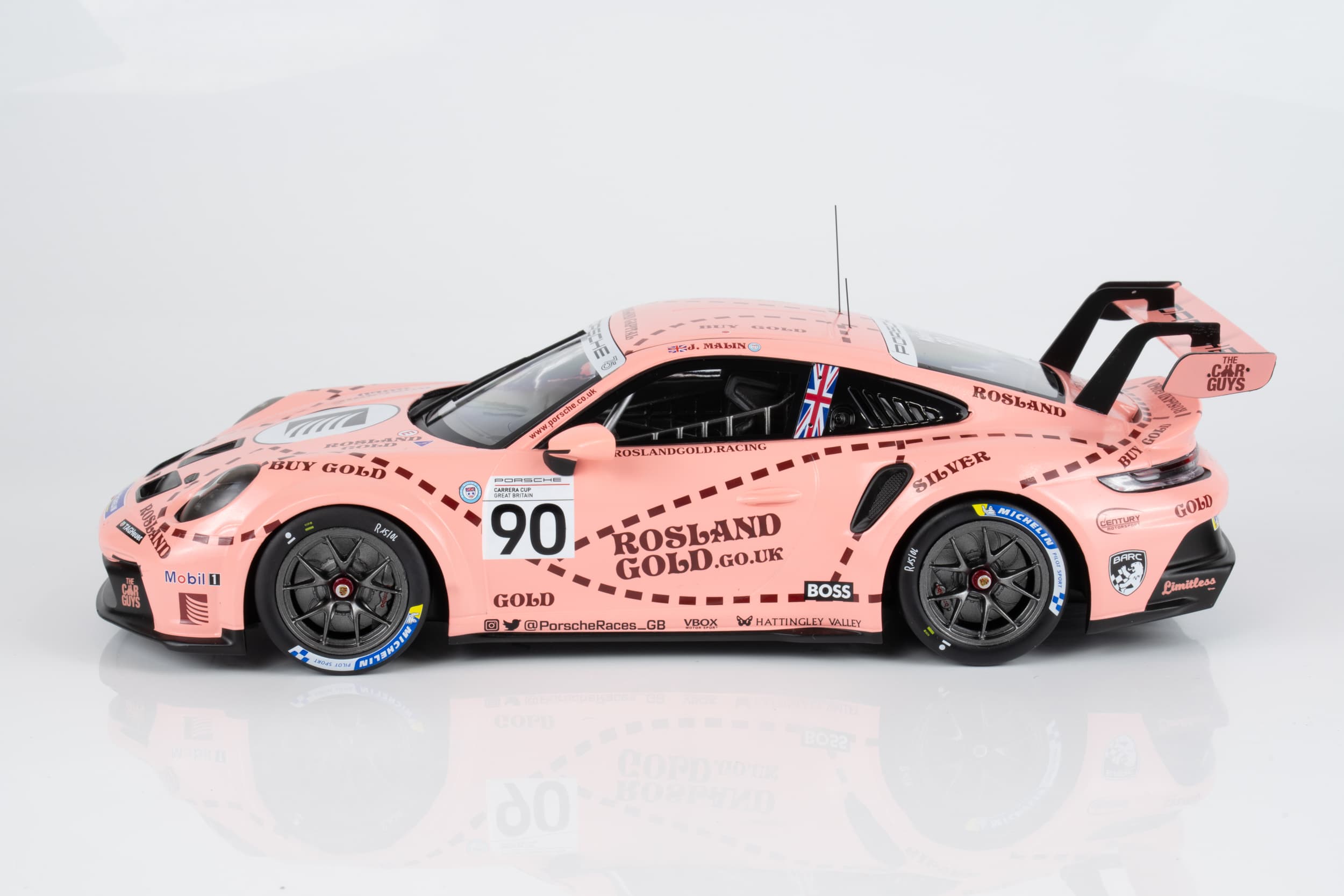 Ixo 1:18 Porsche 911 GT3 #90 Josh Malin Brands Hatch Porsche Cup 2023 (18RMC225.22) Limited Edition Diecast Model 7 Ixo 1:18 Porsche 911 GT3 #90 Josh Malin Brands Hatch Porsche Cup 2023 (18RMC225.22) Limited Edition Diecast Model - Image 7