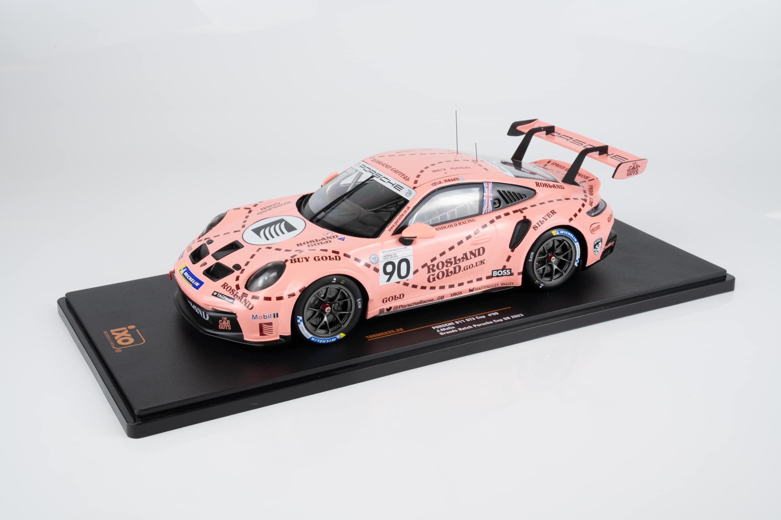 Ixo 1:18 Porsche 911 GT3 #90 Josh Malin Brands Hatch Porsche Cup 2023 (18RMC225.22) Limited Edition Diecast Model 4 Ixo 1:18 Porsche 911 GT3 #90 Josh Malin Brands Hatch Porsche Cup 2023 (18RMC225.22) Limited Edition Diecast Model - Image 4