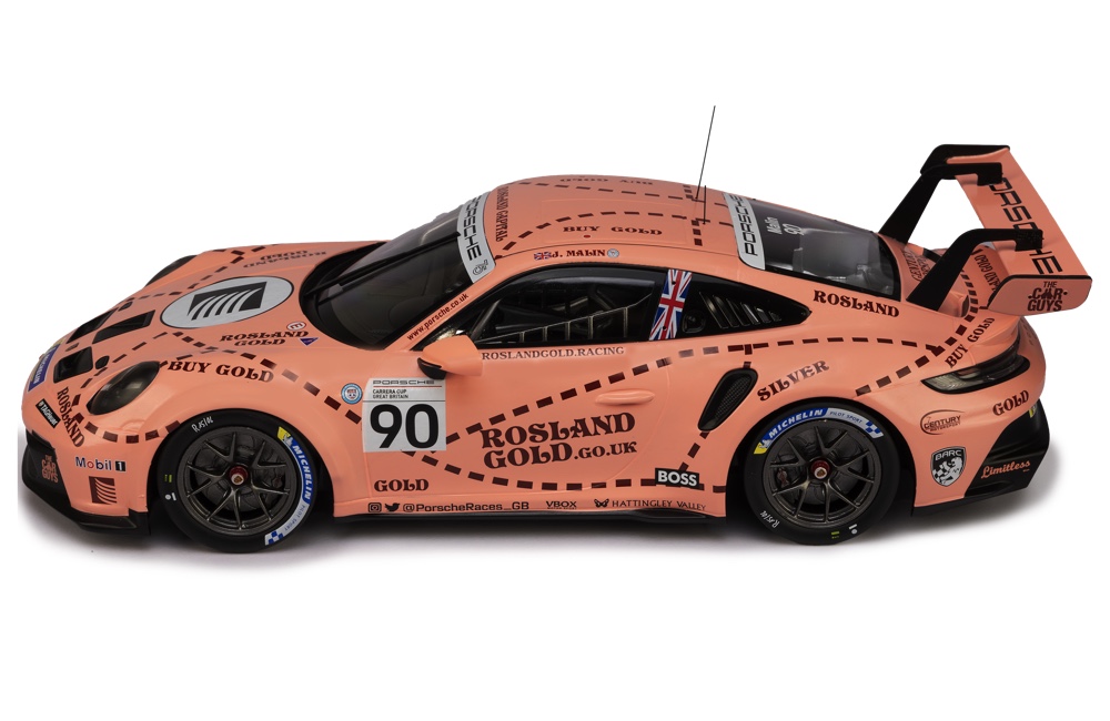 Ixo 1:18 Porsche 911 GT3 #90 Josh Malin Brands Hatch Porsche Cup 2023 (18RMC225.22) Limited Edition Diecast Model 5 Ixo 1:18 Porsche 911 GT3 #90 Josh Malin Brands Hatch Porsche Cup 2023 (18RMC225.22) Limited Edition Diecast Model - Image 5