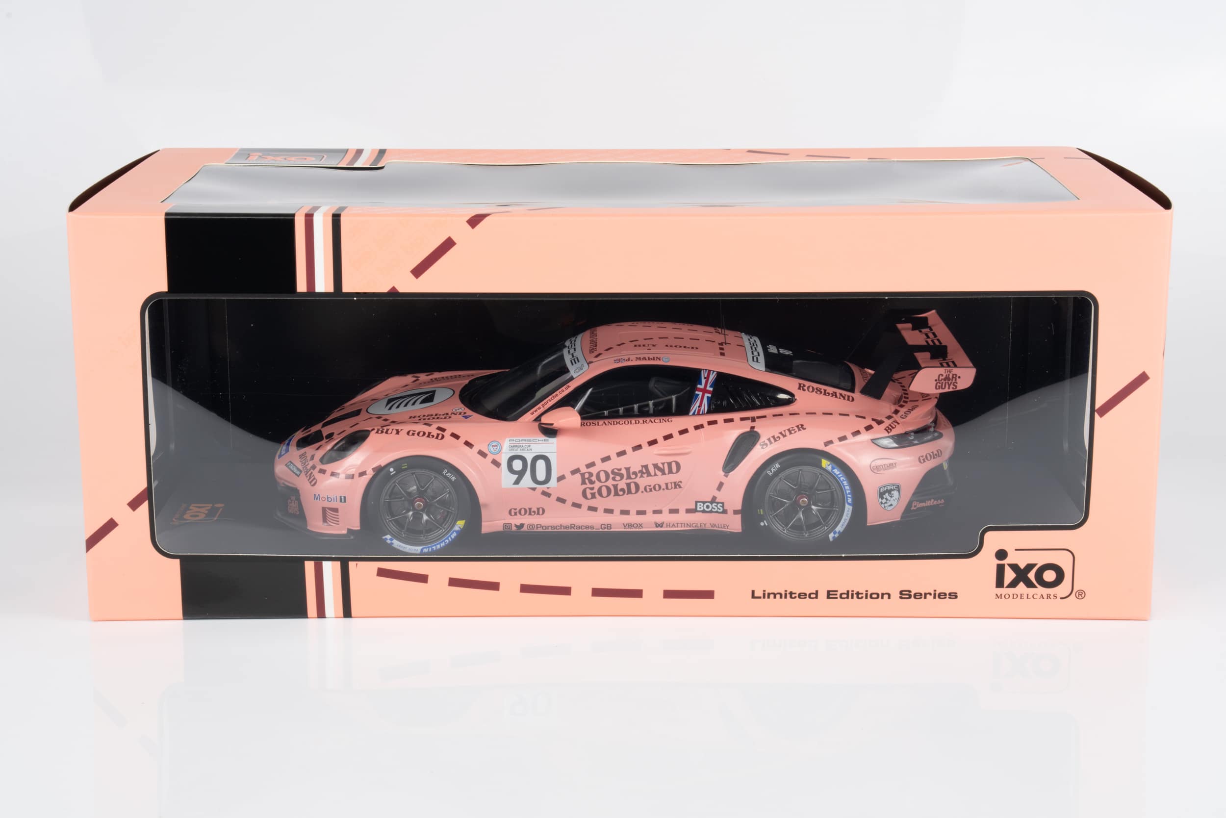 Ixo 1:18 Porsche 911 GT3 #90 Josh Malin Brands Hatch Porsche Cup 2023 (18RMC225.22) Limited Edition Diecast Model 8 Ixo 1:18 Porsche 911 GT3 #90 Josh Malin Brands Hatch Porsche Cup 2023 (18RMC225.22) Limited Edition Diecast Model - Image 8