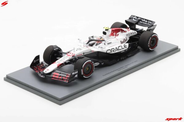 Spark 1:18 Red Bull Racing RB21 No.22 Yuki Tsunoda Japanese GP 2025 with Pitboard (18S1005) Special Honda White Tribute Livery - Resin Model
