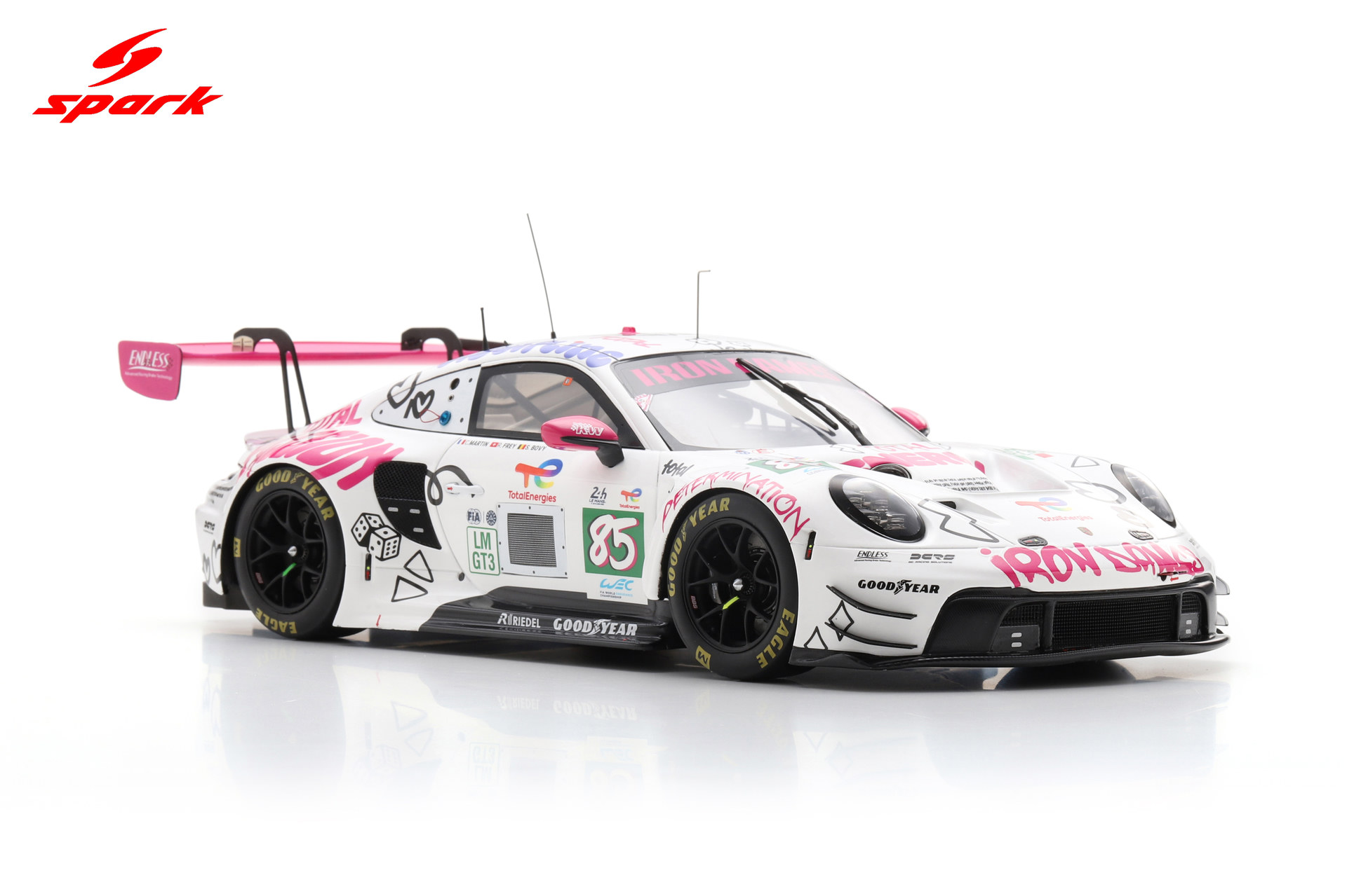 Spark 1:18 Porsche 911 GT3 R LMGT3 No.85 Iron Dames 2025 24h Le Mans (18S1068) Resin Model 4 Spark 1:18 Porsche 911 GT3 R LMGT3 No.85 Iron Dames 2025 24h Le Mans (18S1068) Resin Model - Image 4