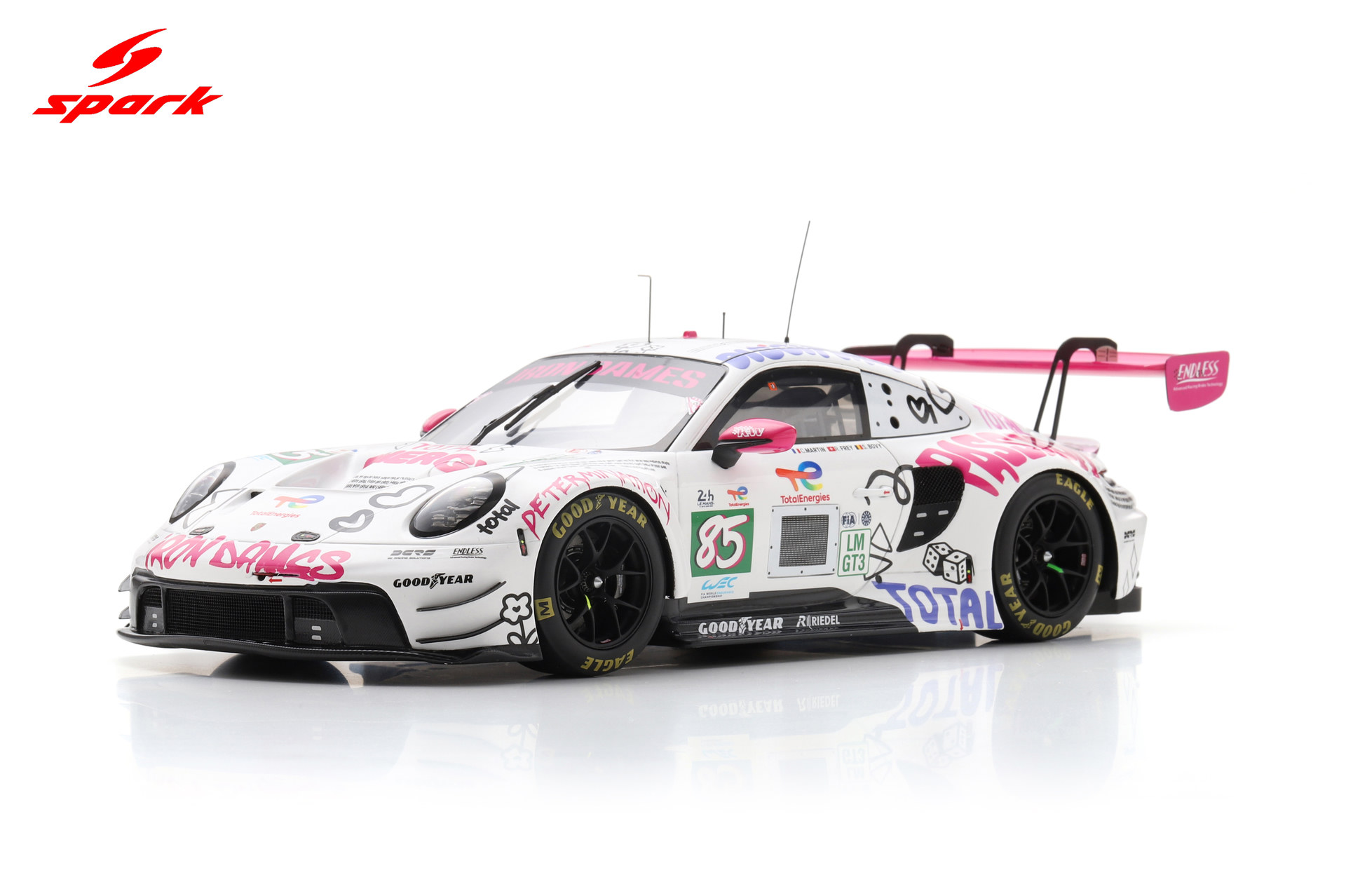 Spark 1:18 Porsche 911 GT3 R LMGT3 No.85 Iron Dames 2025 24h Le Mans (18S1068) Resin Model 2 Spark 1:18 Porsche 911 GT3 R LMGT3 No.85 Iron Dames 2025 24h Le Mans (18S1068) Resin Model - Image 2