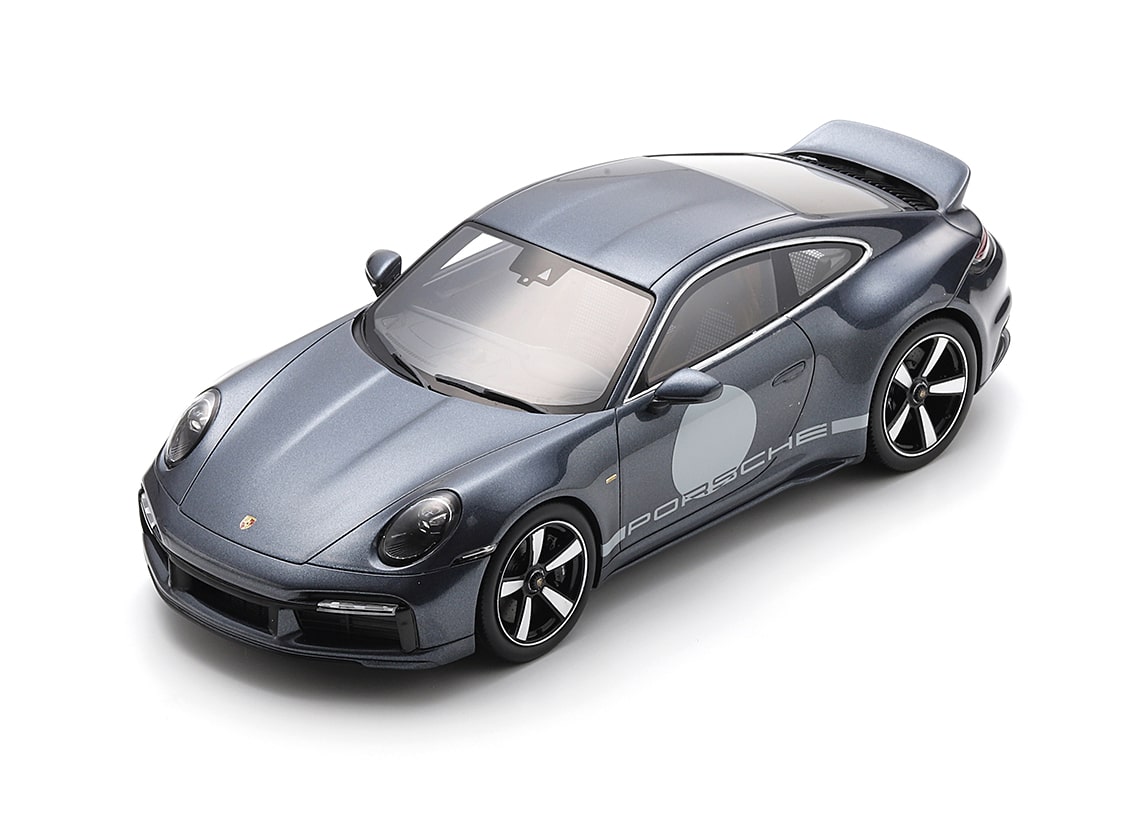 Spark - 1:18 Porsche 911 Sport Classic (992) - Yachting Blue Metallic with Heritage Package - 2022 - Resin Model 1 18S1087