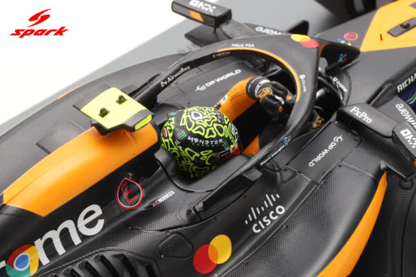 Spark 1:18 McLaren MCL38 McLaren No.4 Lando Norris Winner Abu Dhabi GP 2024 with Pitboards (18S665) Resin Model 18 Spark 1:18 McLaren MCL38 McLaren No.4 Lando Norris Winner Abu Dhabi GP 2024 with Pitboards (18S665) Resin Model