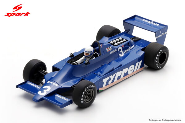 Spark 1:18 Tyrrell 009 No.3 Didier Pironi 4th Brazilian GP 1979 (18S742) Resin Model