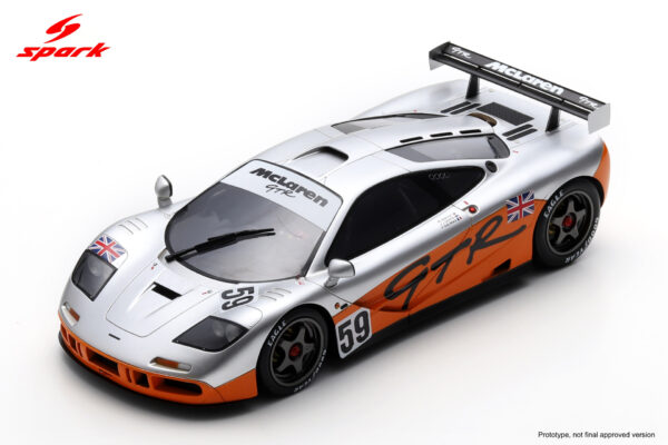 Spark 1:18 McLaren F1 GTR No.59 Prequalifying Le Mans 24H 1995 (18S874) Resin Model