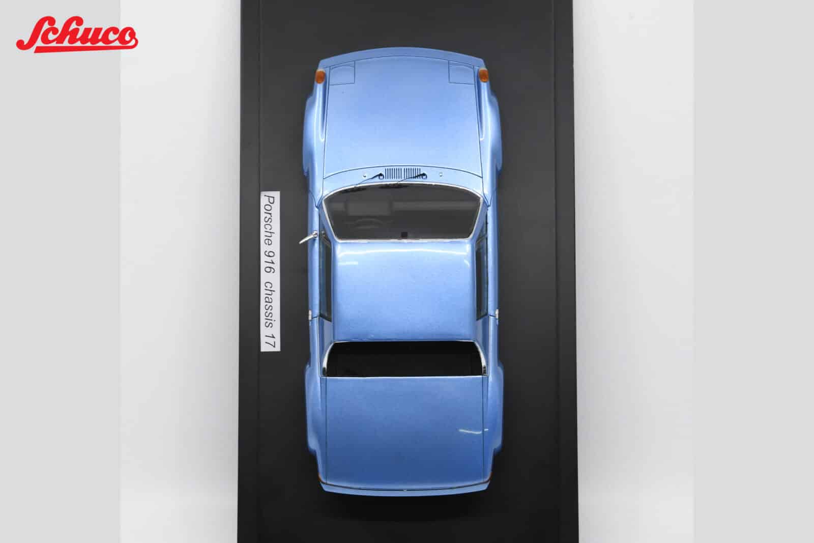 Schuco 1:18 PORSCHE 916 Chassis 17 1972 Blue (18U00068) Resin Model