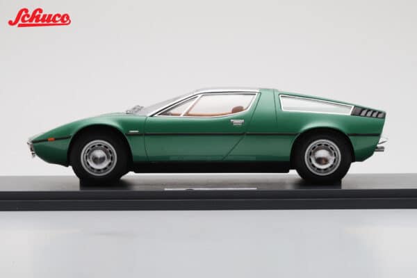 Schuco 1:18 Maserati Bora 1971 Light Metallic Green (18U00088) Resin Model 20 Schuco 1:18 Maserati Bora 1971 Light Metallic Green (18U00088) Resin Model