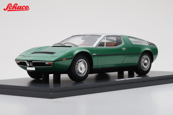 Schuco 1:18 Maserati Bora 1971 Light Metallic Green (18U00088) Resin Model