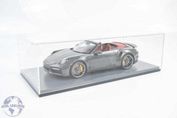 Schuco - 1:18 Porsche 911 (992) Turbo S Cabriolet 2022 Agate Grey - Resin Model 9 18U00143 Porsche 911 Turbo S 2