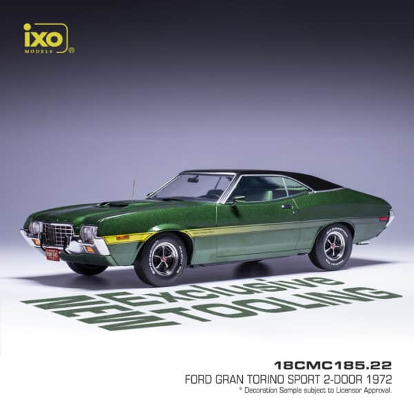 Ixo - 1:18 Ford Gran Torino Sport 1972 "Gran Torino" Movie Dark Green - Diecast Model