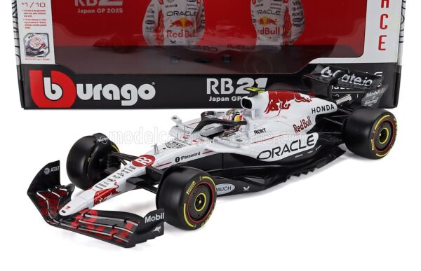 Bburago 1:18 Red Bull RB21 No.22 Yuki Tsunoda Japanese GP 2025 (18-18005-J-22) Diecast Model