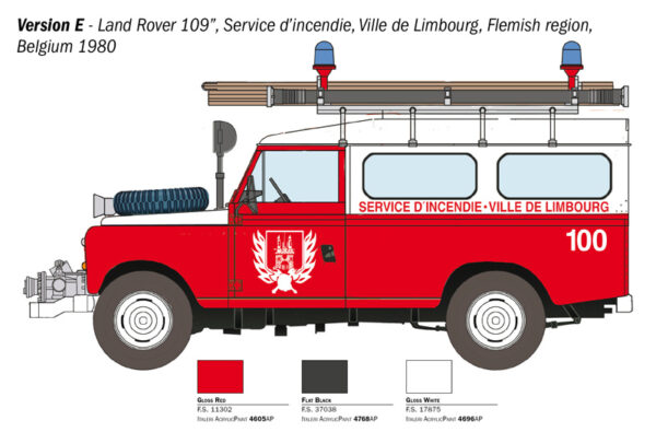 Italeri - 1:24 Land Rover Fire Truck (3660) Model Kit