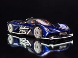 FrontiArt - 1:18 Aston Martin Valkyrie Sabiro Blue Union Jack - Limited Edition Resin Model