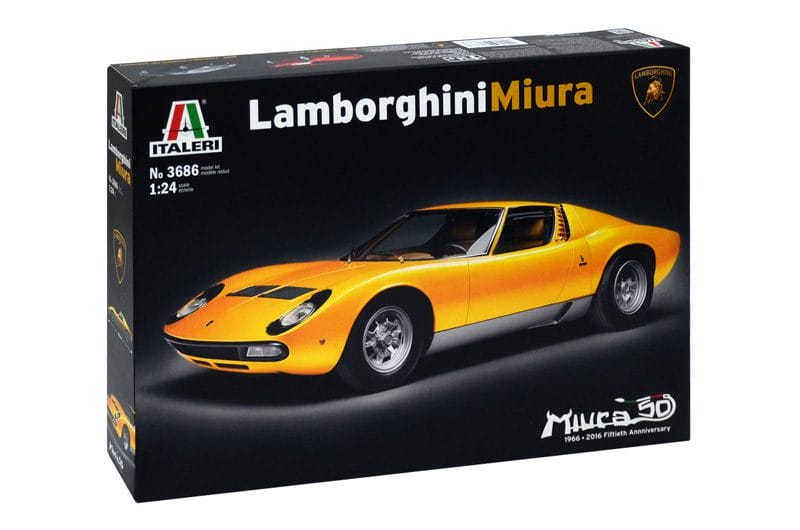 Italeri 1:24 Lamborghini Miura Model Kit Plastic Car 3686