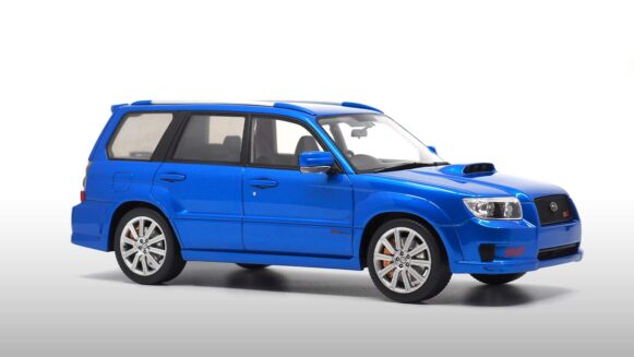 DNA Collectibles 1:18 Subaru Forester STI Blue Resin Model DNA000067