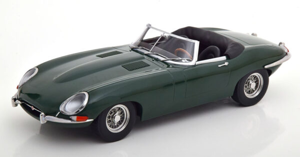 KK Scale 1:18 Jaguar E-Type Cabrio Convertible 1961 Series 1 British racing green diecast model car KKDC180481
