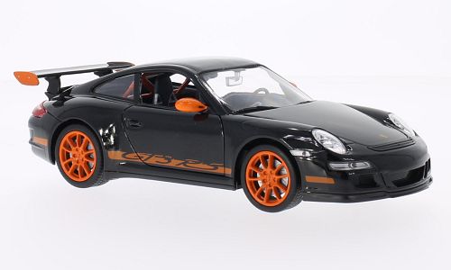 Welly 1:24 Porsche 911 GT3 RS Black Orange Diecast Model 22495