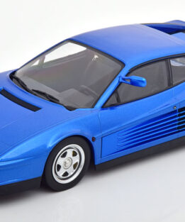 KK Scale 1:18 Ferrari Testarossa Monospecchio Metallic Blue 1984 Diecast Model KKDC180503
