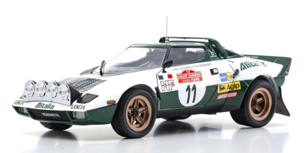 Kyosho 1:18 Lancia Stratos HF Winner San Remo 1975 No.11 B.Waldegaard - Diecast Model
