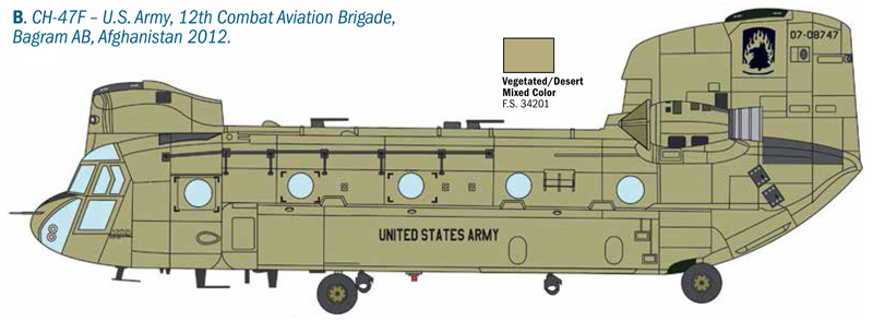 Italeri 2779 1:48 Boeing Chinook hc2 ch47f model kit