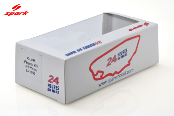 Spark 1:43 Peugeot 905 No.3 Winner 24H Le Mans 1993 E. Hélary - C. Bouchut - G. Brabham (43LM93) Resin Model