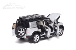 Almost Real 810806 Land Rover Defender 110 Satin Indus Silver Diecast Model Car