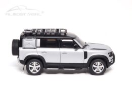 Almost Real 810806 Land Rover Defender 110 Satin Indus Silver Diecast Model Car