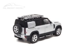 Almost Real 810806 Land Rover Defender 110 Satin Indus Silver Diecast Model Car