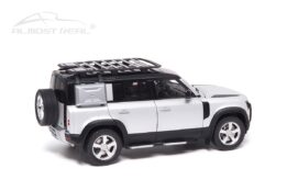Almost Real 810806 Land Rover Defender 110 Satin Indus Silver Diecast Model Car