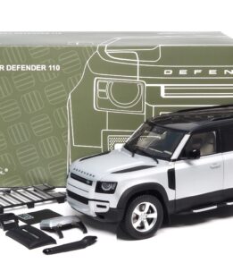 Almost Real 810806 Land Rover Defender 110 Satin Indus Silver Diecast Model Car