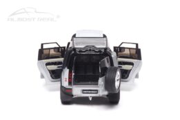 Almost Real 810806 Land Rover Defender 110 Satin Indus Silver Diecast Model Car