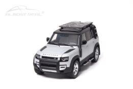 Almost Real 810806 Land Rover Defender 110 Satin Indus Silver Diecast Model Car