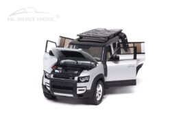 Almost Real 810806 Land Rover Defender 110 Satin Indus Silver Diecast Model Car