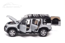 Almost Real 810806 Land Rover Defender 110 Satin Indus Silver Diecast Model Car
